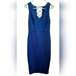 NWT! Premier Amour Dress Womans 4 Blue Sleeveless Sheath Bodycon Formal Party